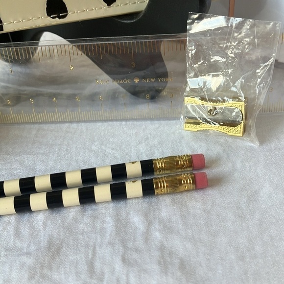 Kate Spade: Pencil Pouch & Strike Gold Sticky Note Set-Lot of 7 - Picture 5 of 16